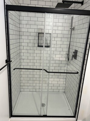 Shower, towels, soap, toilet paper - Cozy bed & breakfast in charming Ypsilanti with AC, WiFi (Ypsilanti)