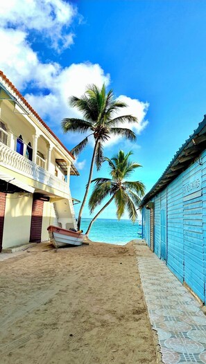 Sun-loungers, beach towels