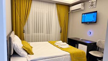 Basic Double Room Single Use, 1 Double Bed, Smoking, Private Bathroom | Desk, laptop workspace, blackout curtains, soundproofing