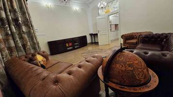 TV, books, music library