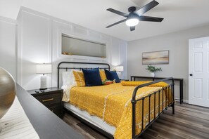 1 多间卧室、熨斗/熨衣板、WiFi、床单