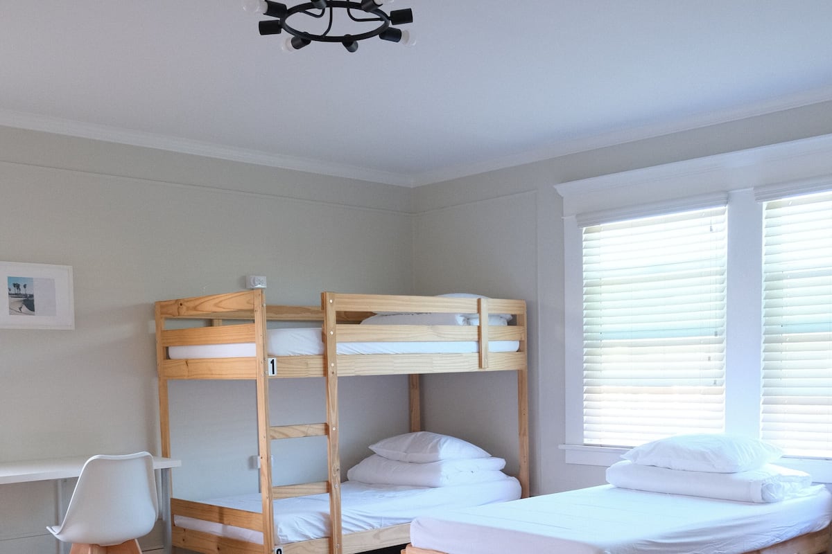 1 bedroom, desk, laptop workspace, iron/ironing board