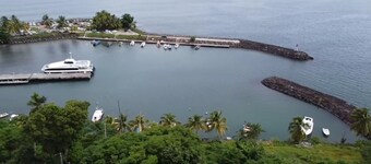 magnificent view of the marina and the islands
