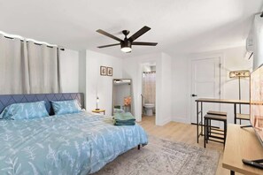 1 bedroom, iron/ironing board, travel crib, WiFi