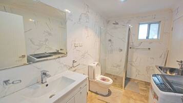 Shower, hair dryer