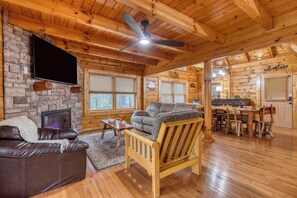 Smart TV, fireplace, video games, table football