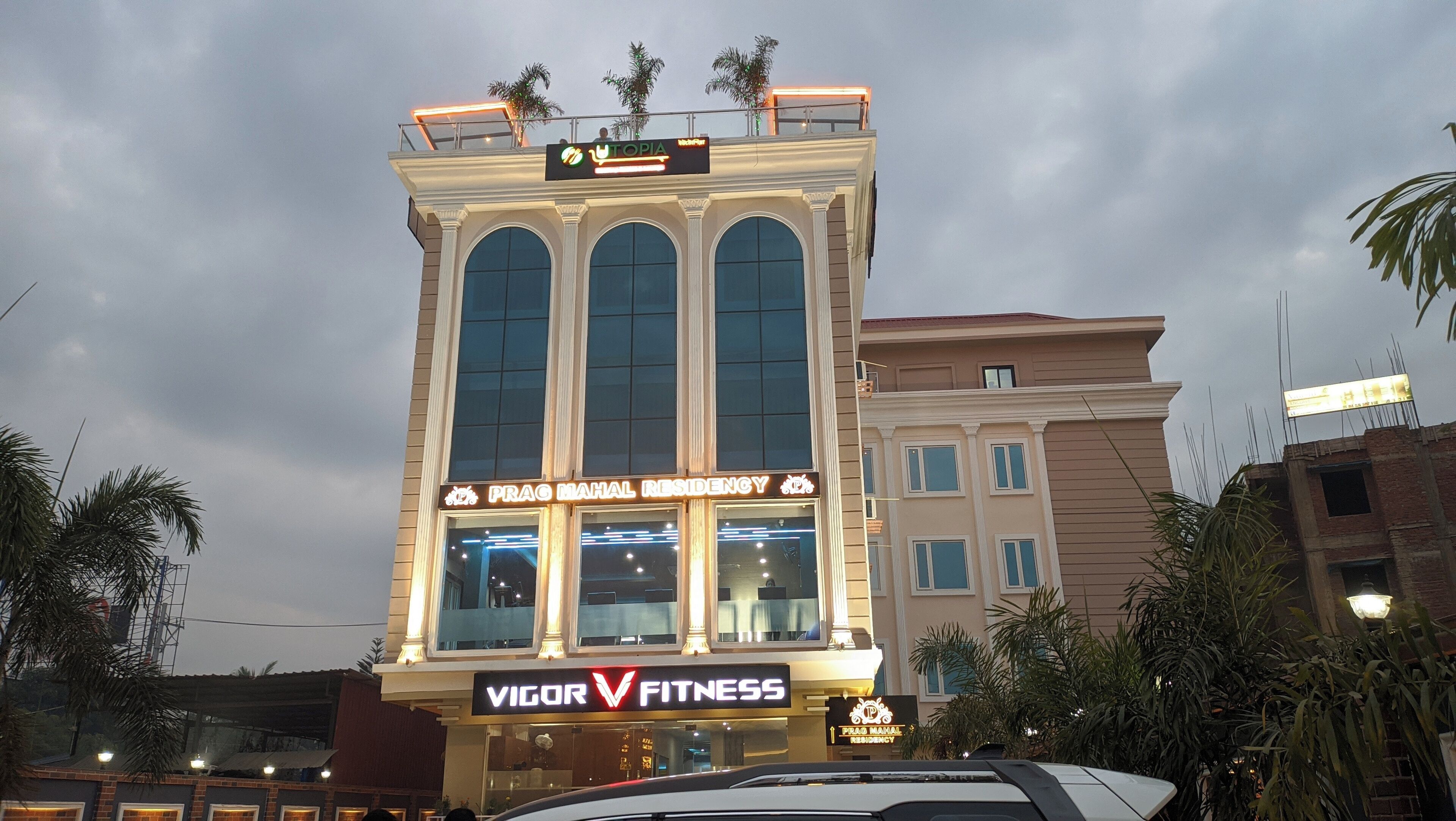 Façana frontal de l'allotjament