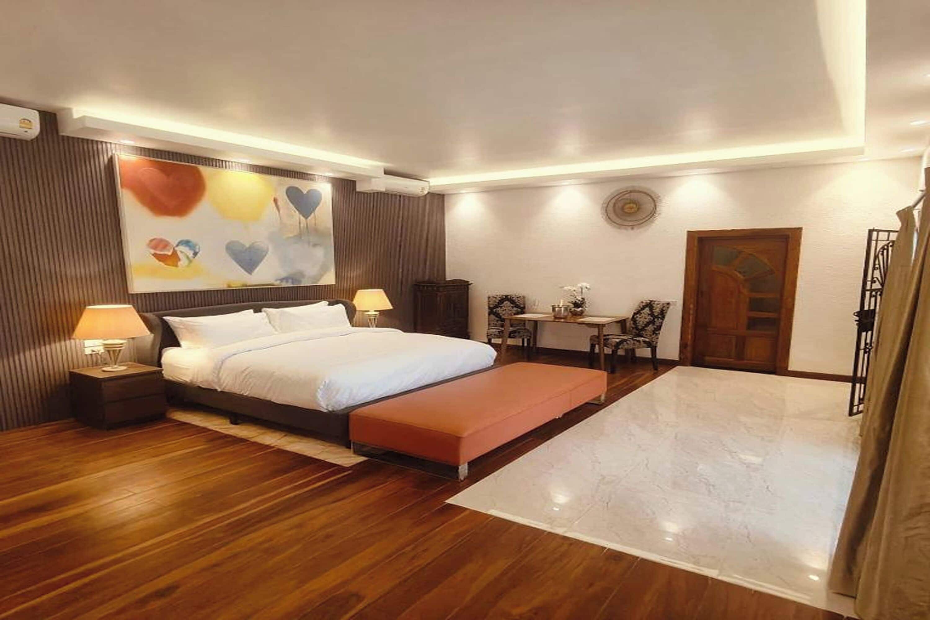 Luxus lakosztály, kilátással a kertre | Széf a szobában, sötétítőfüggöny, hangszigetelés és ingyenes wifi