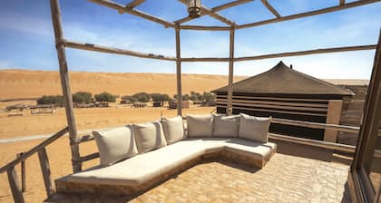 Indulge in desert opulence with our Luxury Pool Tents at Thousand Nights Camp