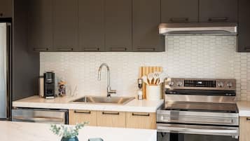 Fridge, oven, stovetop, dishwasher