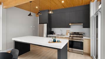 Fridge, oven, stovetop, dishwasher