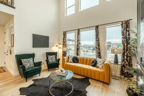 Smart TV, fireplace, table football, offices