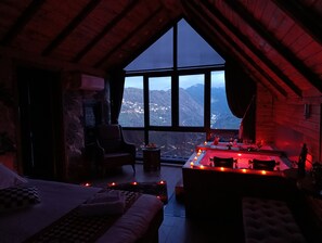 Bungalow, balcon, vue vallée