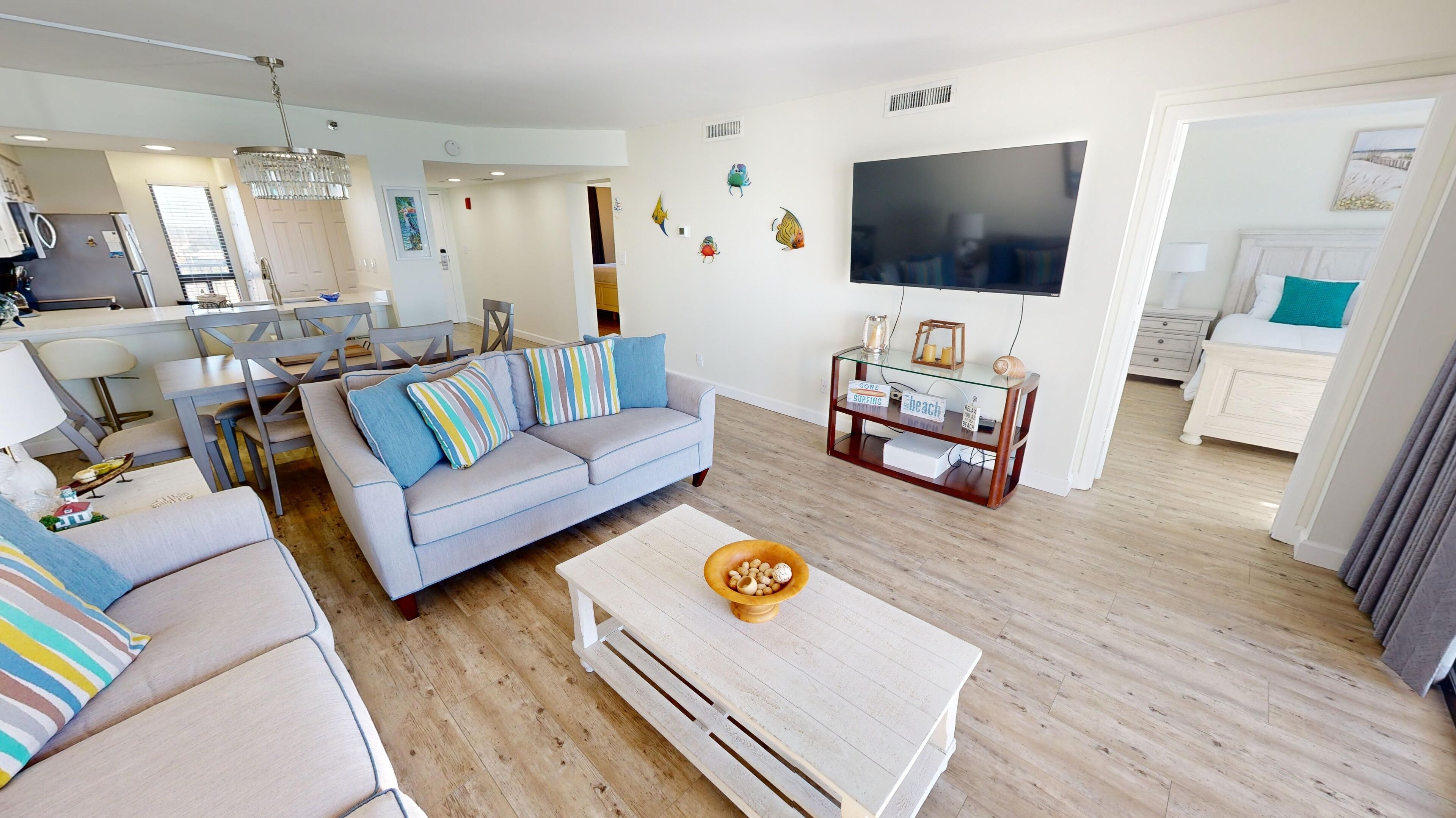 Condo, 2 chambres | Aire de séjour