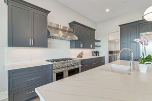 Fridge, microwave, oven, stovetop - Beautiful New Beach Home with Private Pool, Spa & Stunning Beach Views (Hilton Head Island)