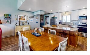 Dining - Spectacular partial ocean view 2BR 2BA large top floor condo-beachfront complex! (Salter Path)