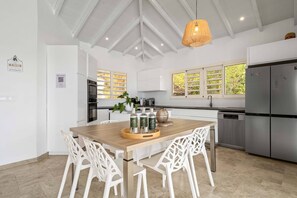 Fridge, microwave, oven, dishwasher - Villa La Sucrerie - Three Bedroom Villa, Sleeps 6 (Les Anses-d'Arlet)