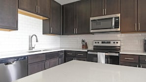 Fridge, dining tables