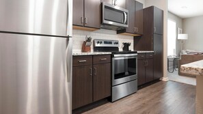Fridge, dining tables