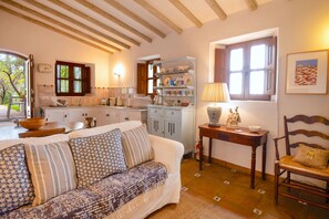 TV, fireplace, books - La Cuadra in Frigiliana (Frigiliana)