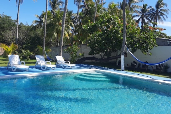 There are two big pools to enjoy