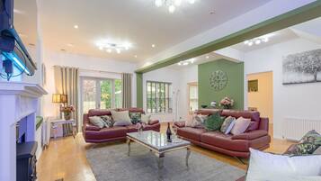 TV, fireplace, stereo