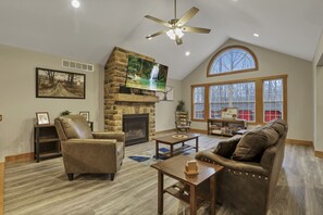 TV, fireplace, DVD player, table tennis