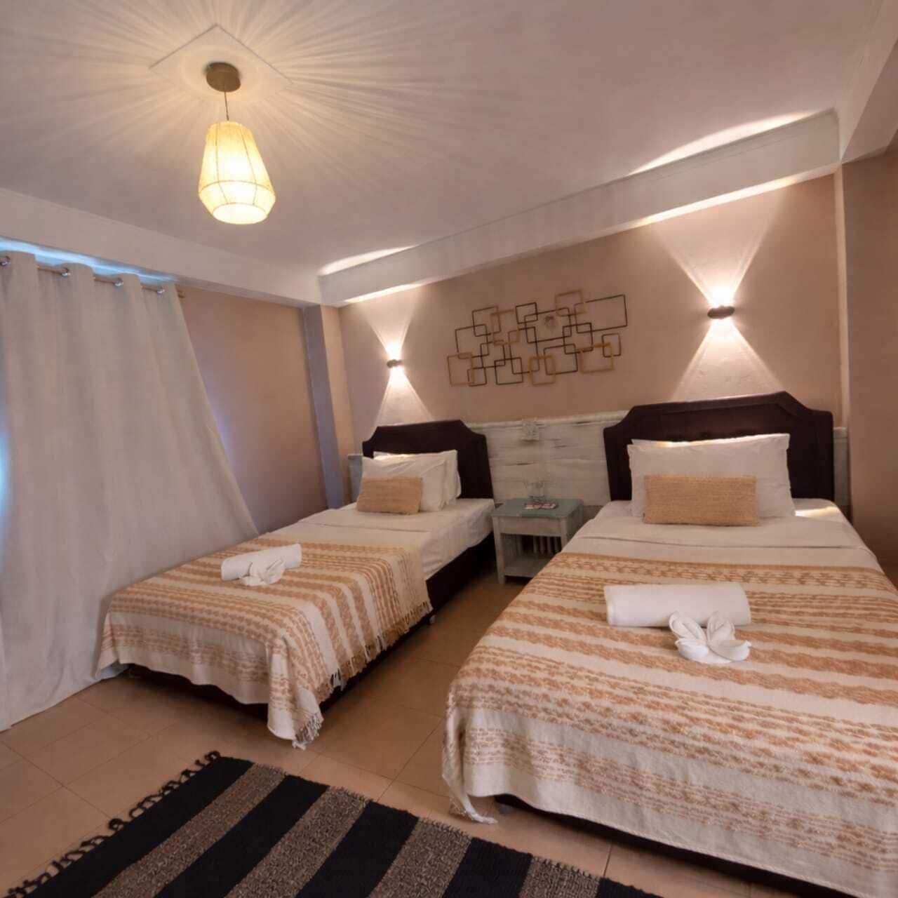 Phòng 2 giường đơn Superior, quang cảnh một góc biển | Bộ trải giường bằng vải cotton Ai Cập, bộ đồ giường cao cấp 