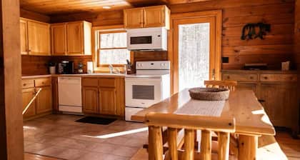 Cozy Secluded 3 BR Log Cabin with Hot Tub and Wood Burning Fireplace!