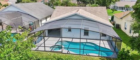 A heated pool