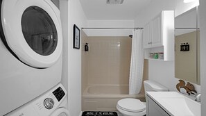 Hair dryer, towels