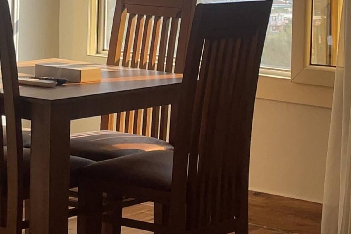 Comedor con vistas a las pirámides.