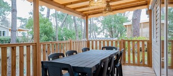 La Cabane in Cap-Ferret - 3-Bedroom Mobile Home with Terrace and Pool