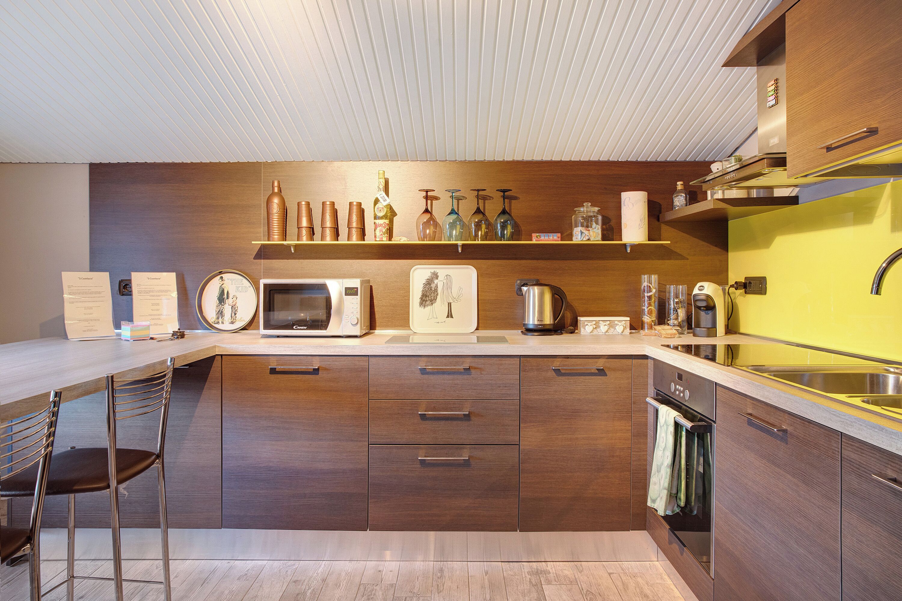 Kühlschrank, Mikrowelle, Herdplatte, Geschirrspüler