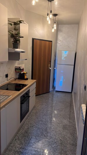 Fridge, oven, stovetop, dishwasher