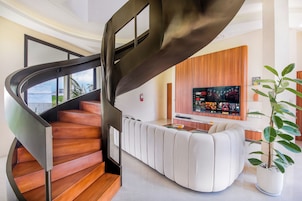 Luxury Villa, 4 Bedrooms, Pool View | Living area | 45-inch LCD TV with digital channels