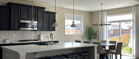 Microwave, oven, stovetop, dishwasher