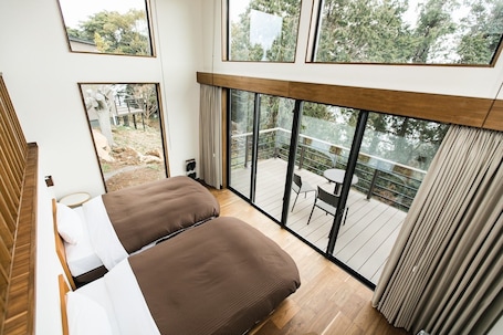 全景别墅, 阳台, 部分海洋景观 | 1 多间卧室、遮光窗帘、免费 WiFi、床单