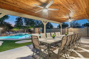 A heated pool