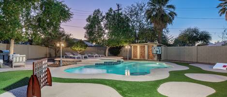 A heated pool
