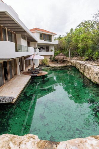 Luxury house with private cenote and cave 