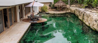 Luxury house with private cenote and cave 