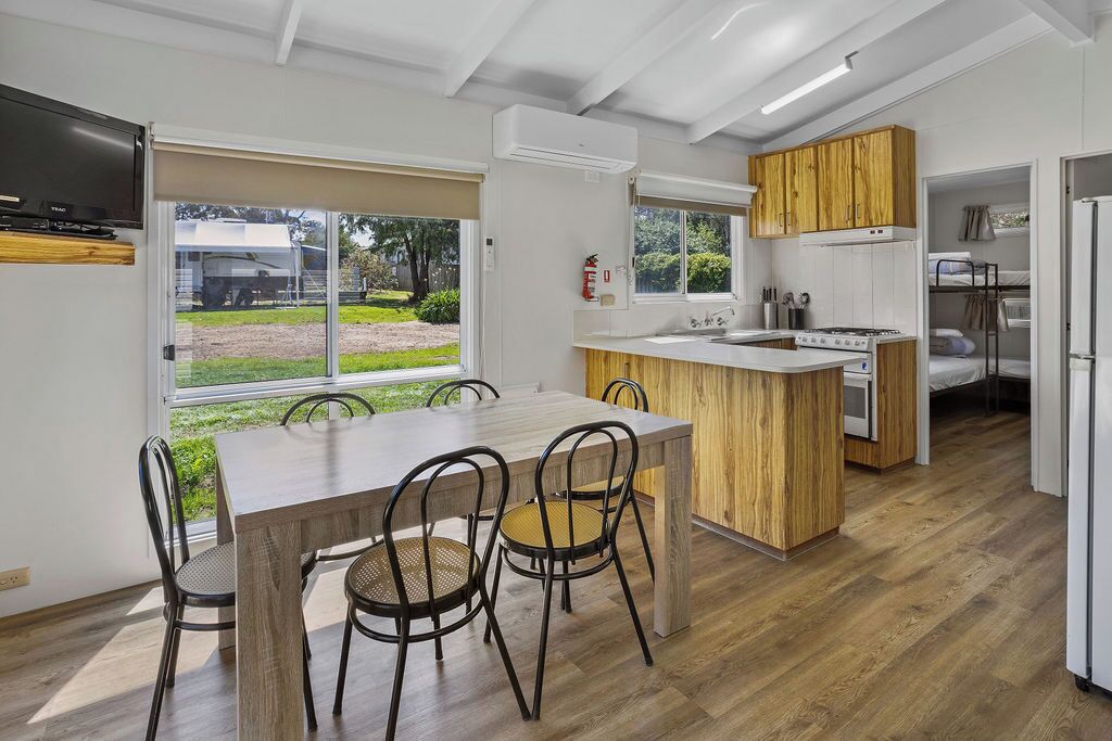 Family Cabin | Living area | 32-inch TV with digital channels