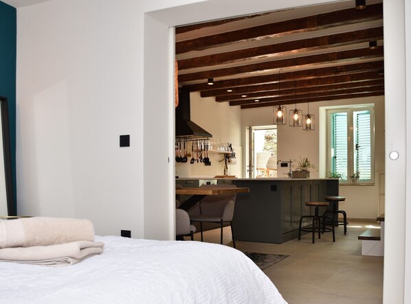 Apartment (One Bedroom Apartment with Terrace) | Private kitchen - Old Town Rovinj Hidden Residence With Terrace (Rovinj)