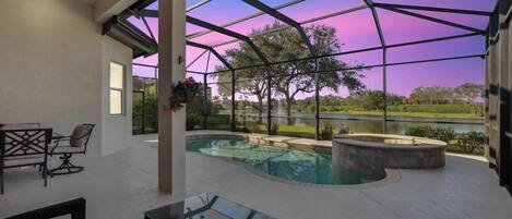 A heated pool