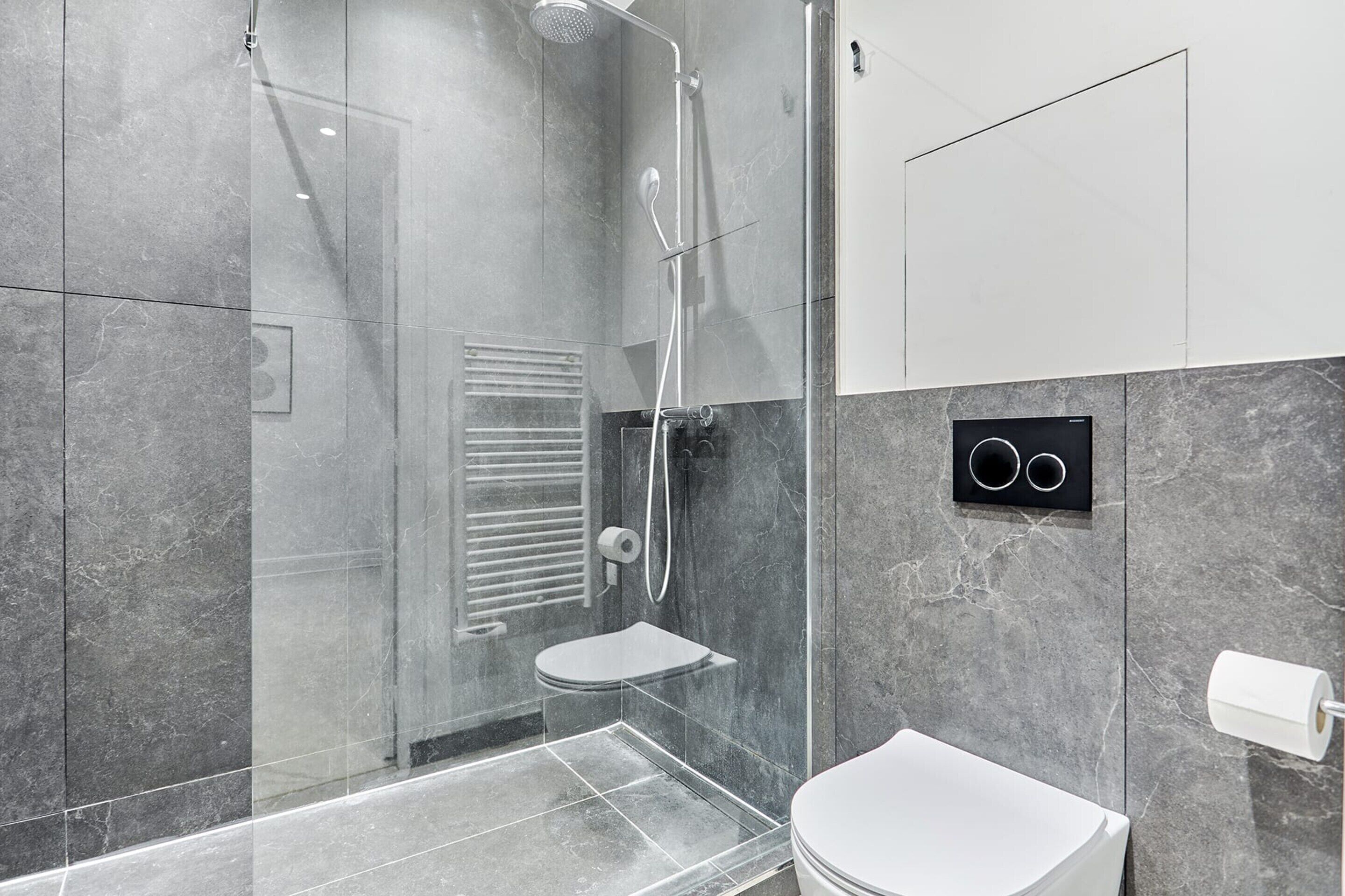 Apartment | Bathroom | Hair dryer, soap, shampoo