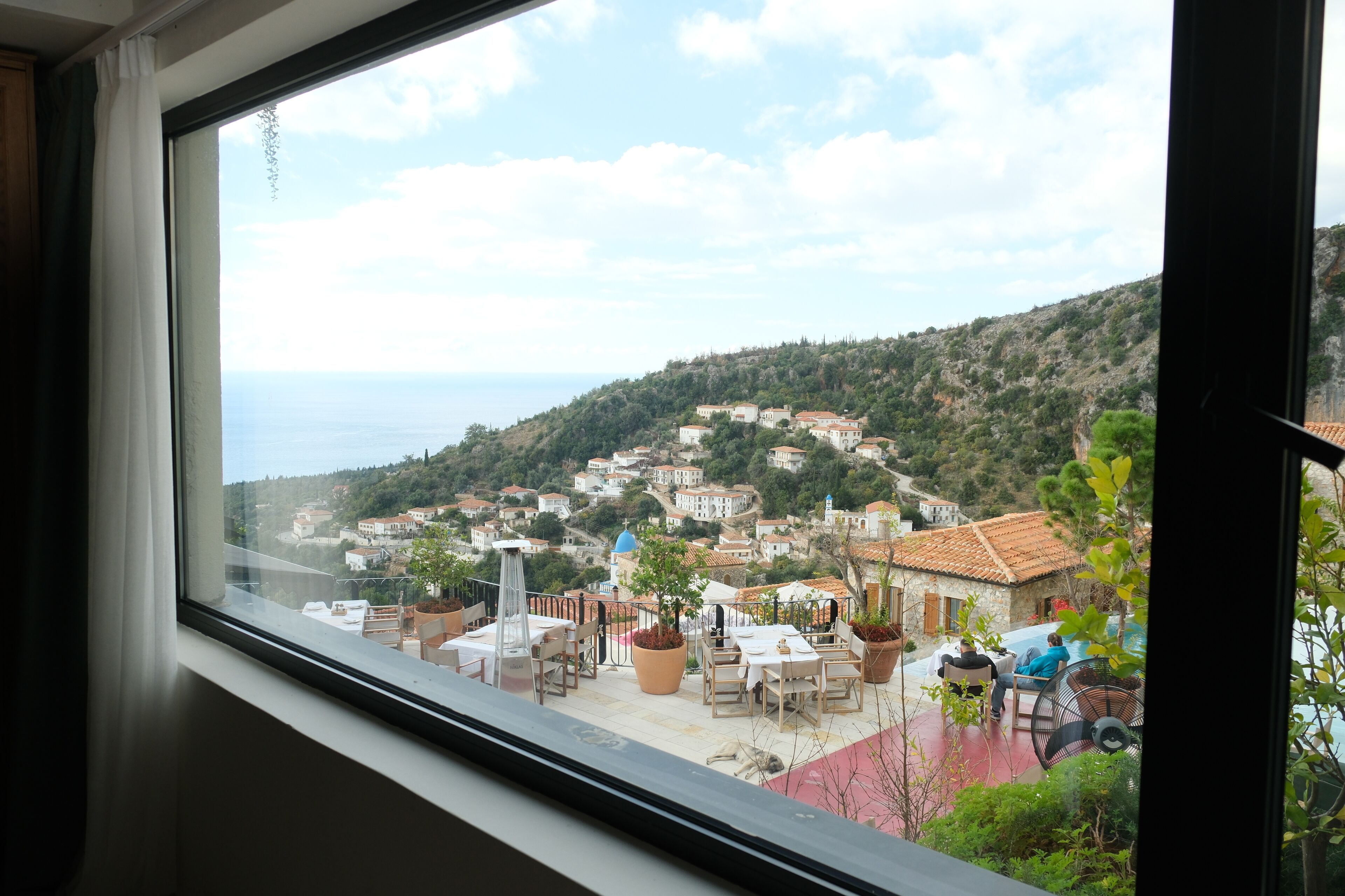 Vue sur la ville depuis l’hébergement