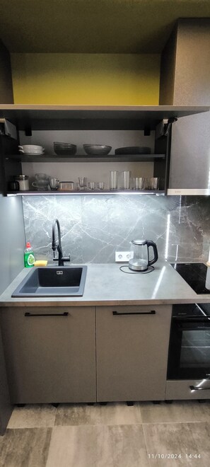 Fridge, oven, stovetop, dishwasher