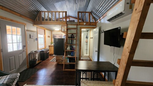 Cozy cabin located on mountainside hobby farm