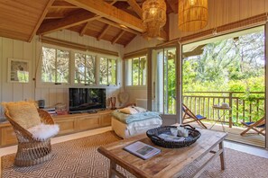 Televisión y chimenea 